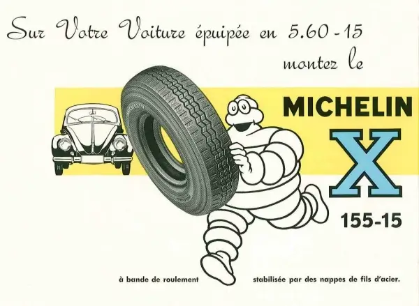 Volkswagen Beetle Tyres - Michelin 155 TR 15 X Classic Beetle Tyres