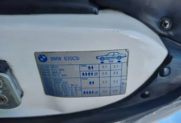 BMW 635 CSI Tyres