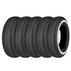 Set of 5 off White Wall 165SR15 Michelin XZX