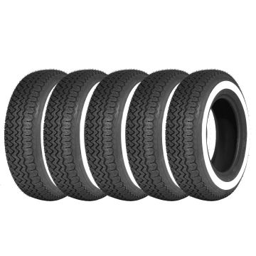185R15 Michelin XVS Whitewall
