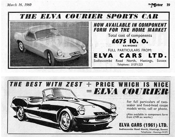 Click to enlarge Mk1 Elva Courier Period Adverts