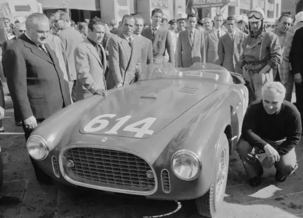 Ferrari 340 America at the 1952 Mille Miglia