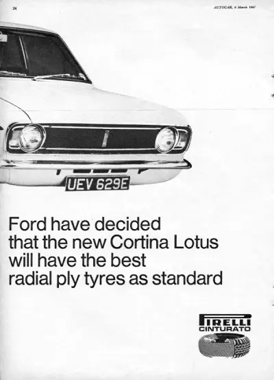Ford Cortina Lotus Tyres