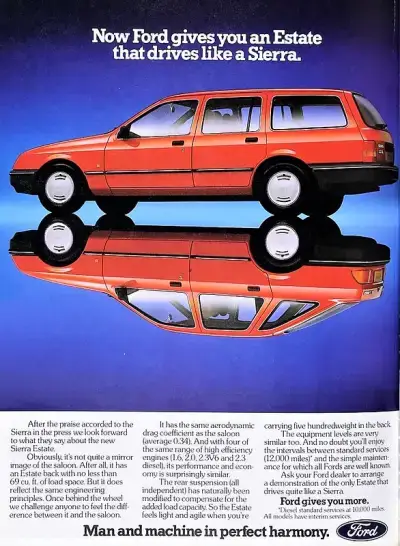 1983 Ford Sierra Estate Tyres - Sierra Estate Poster Advert