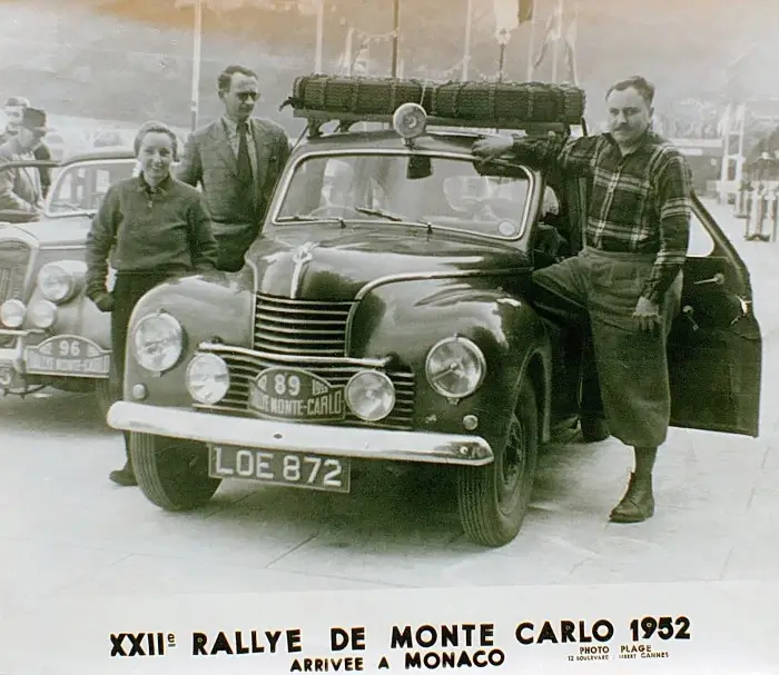 Click to enlarge Jowett Javelin at the 1952 Monte Carlo Rally