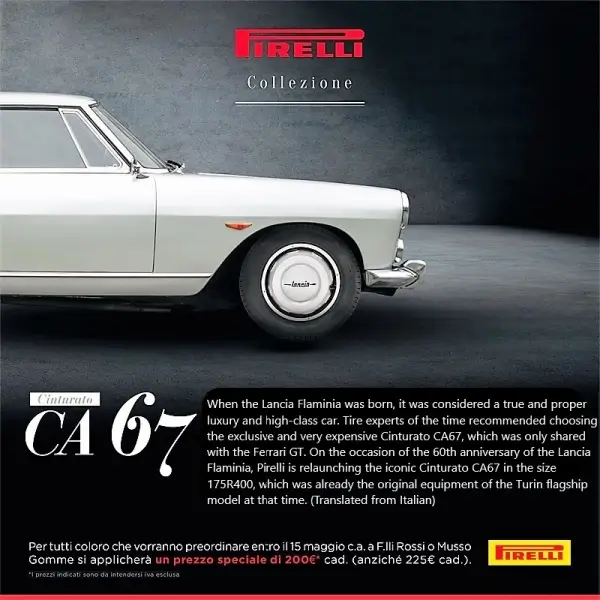 Pirelli Cinturato CA67 Italian Advert