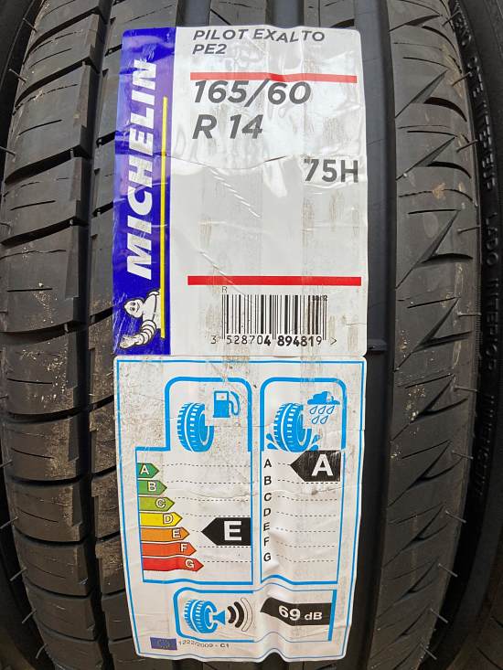185/55 R 15 Pilot Exalto Fitment Sticker
