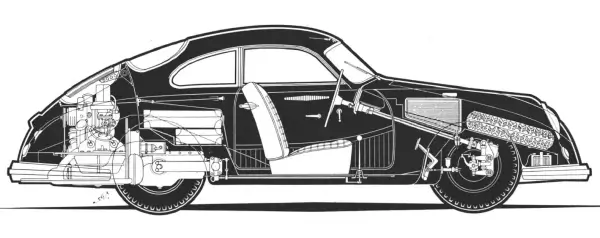 Click to enlarge 1951 Porsche 356 Pre-A Spare Wheel
