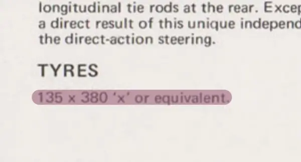 Click to enlarge 1968 UK Renault 10 Brochure Tyres