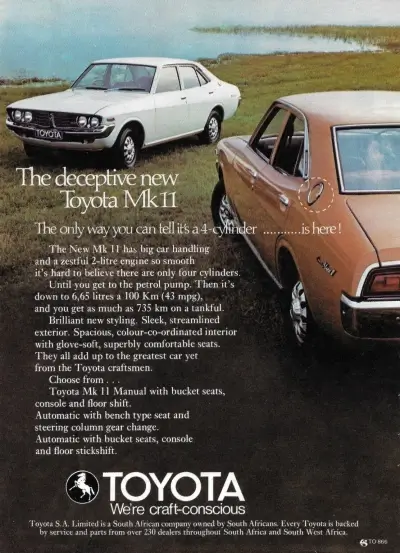 1974 Toyota Corona Mk II 2000 Tyres