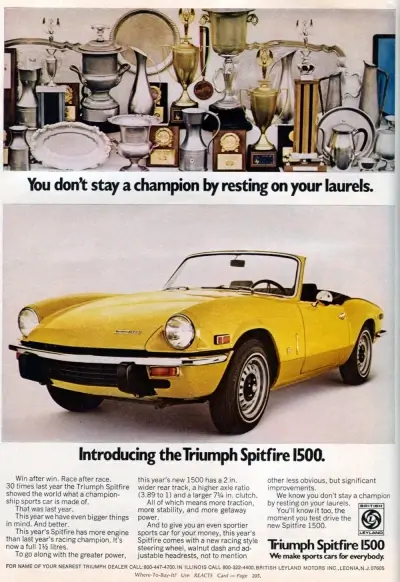 Triumph Spitfire 1500 Tyres
