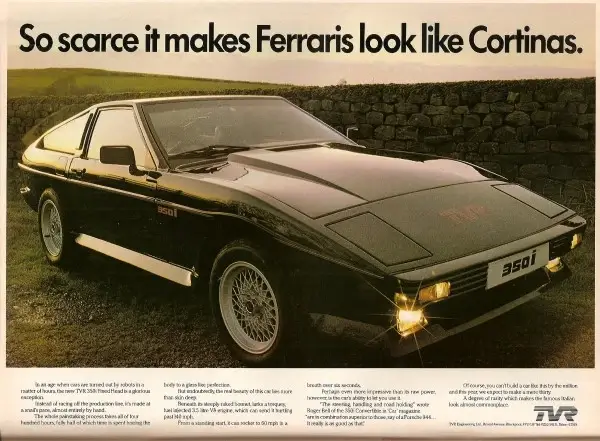 1984 TVR 350i Advert