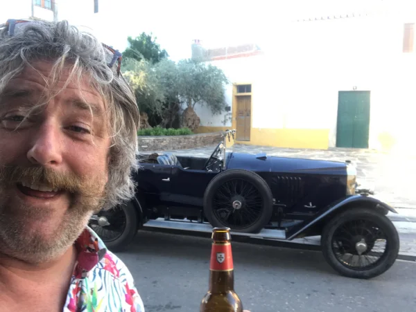 Vauxhall 30/98 on tour with Longstone Tyres in Portugal on beaded edge tyres