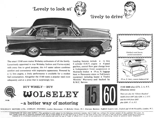 Click to enlarge Wolseley 15/60 Tyres