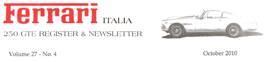 250 GTE Register & Newsletter 250 GTE Register & Newsletter