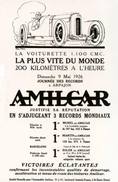 1926 Amilcar Advert