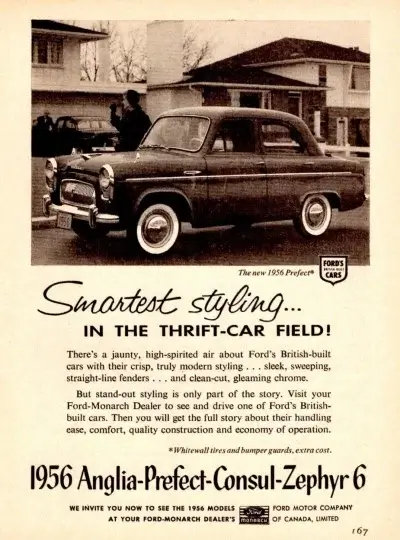 Click to enlarge 1956 Ford Prefect Canadian Tyres