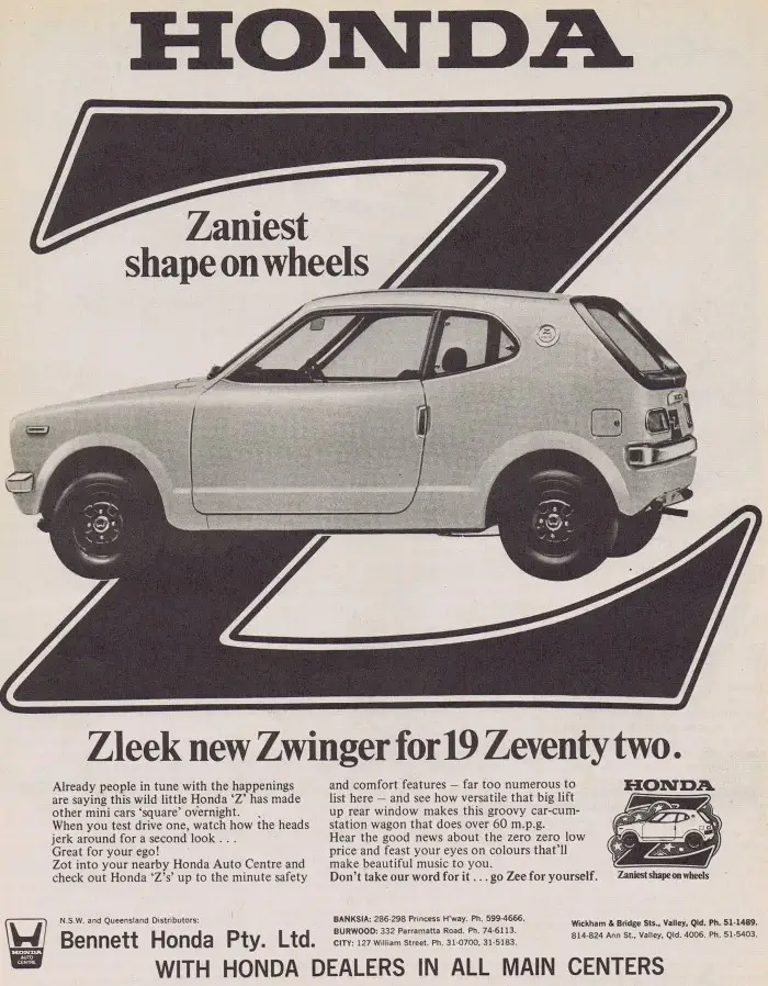 Honda Z Advert