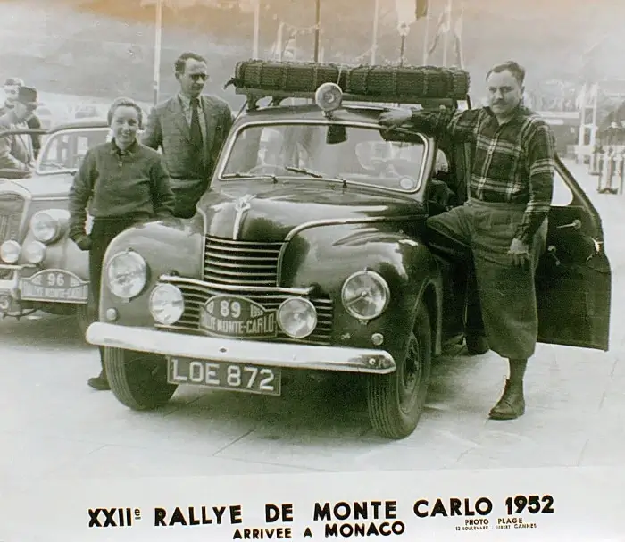 Jowett Javelin at the 1952 Monte Carlo Rally