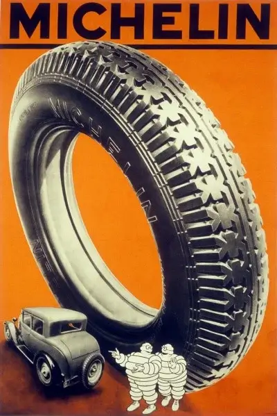 5.25/6.00 x 19 Michelin Double Rivet 1925 Advertisement