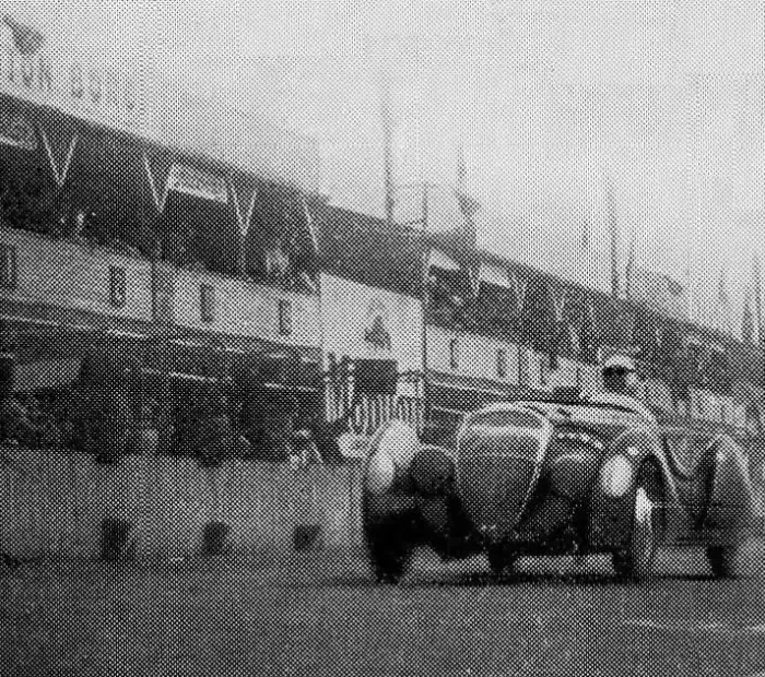 Click to enlarge Peugeot 402 at 1938 Le Mans