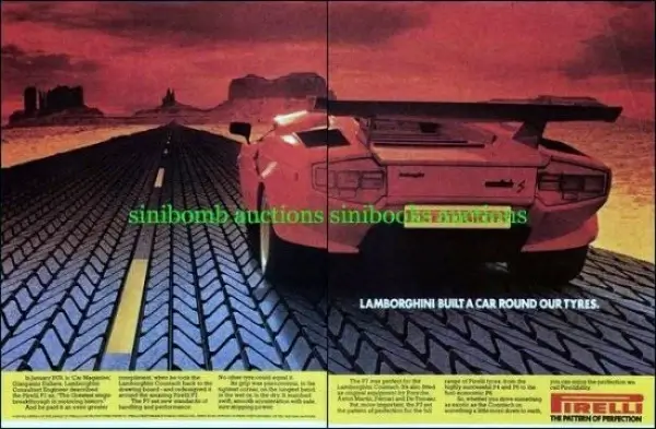 PIRELLI P7 Lamborghini Countach Advert