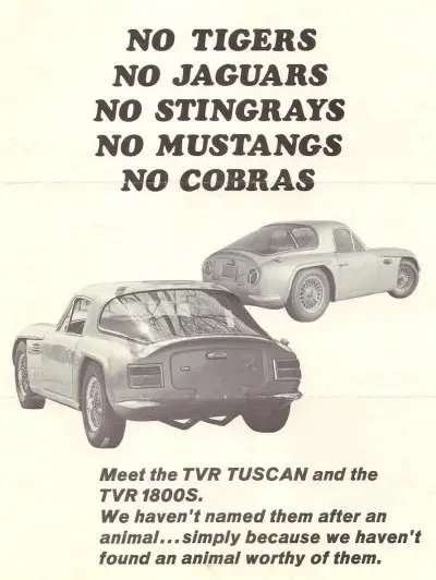 1967 TVR Tuscan & 1800S Advert