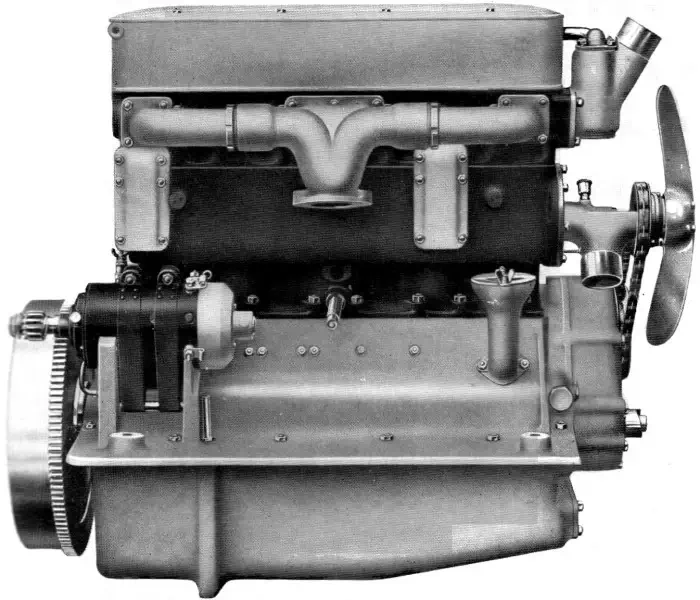 Offside View Vauxhall 14 HP Engine